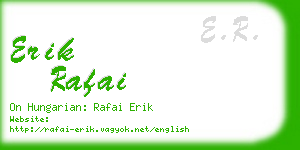 erik rafai business card